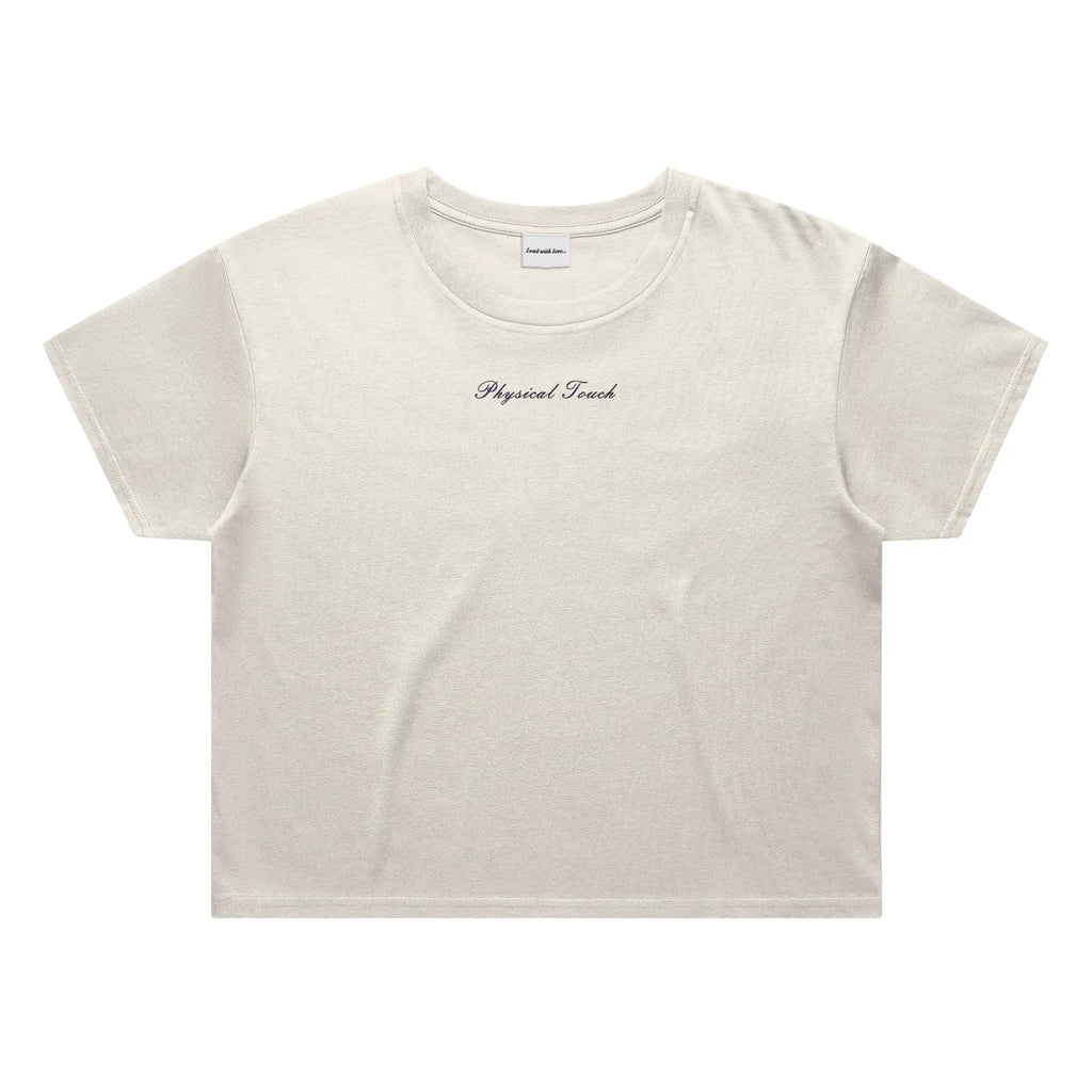 &amp;quot;Physical Touch&amp;quot; – Classic Crop Embroidered Tee
