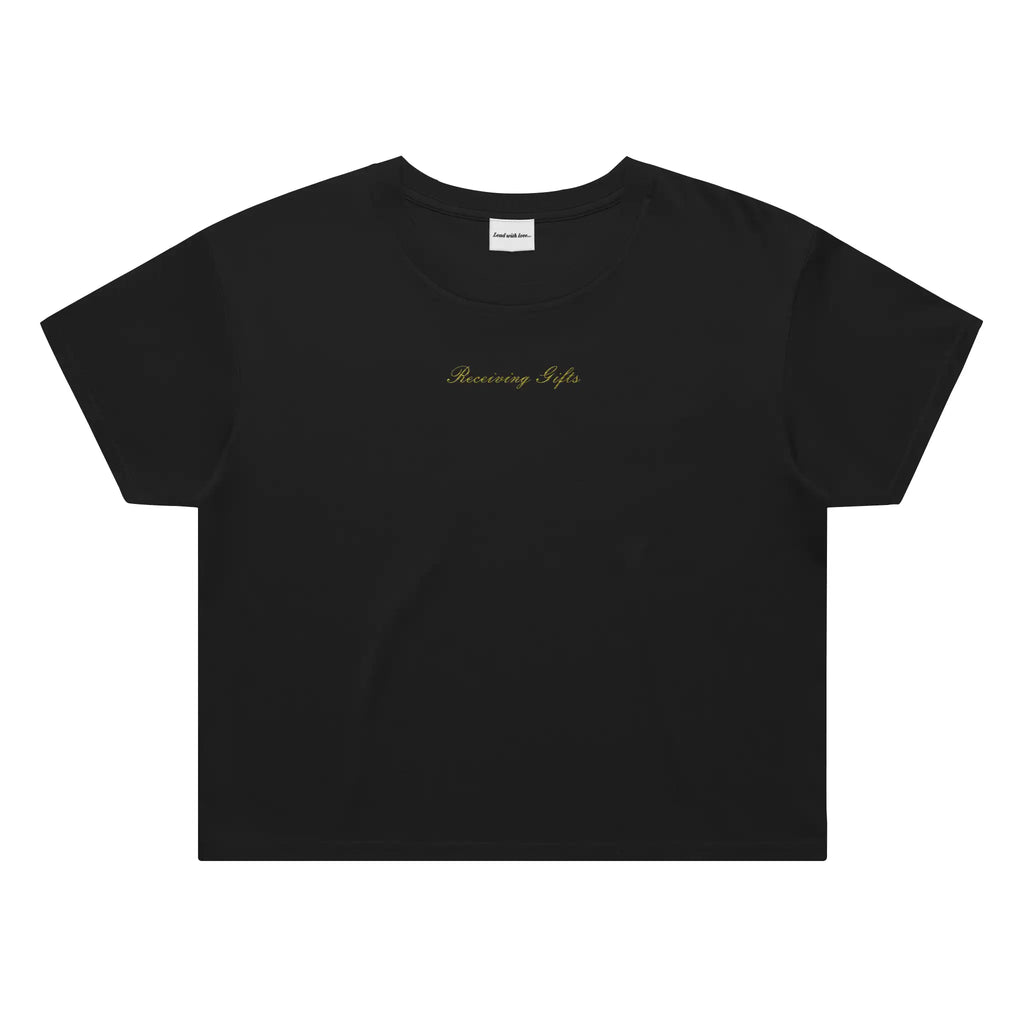&amp;quot;Receiving Gifts&amp;quot; – Classic Crop Embroidered Tee