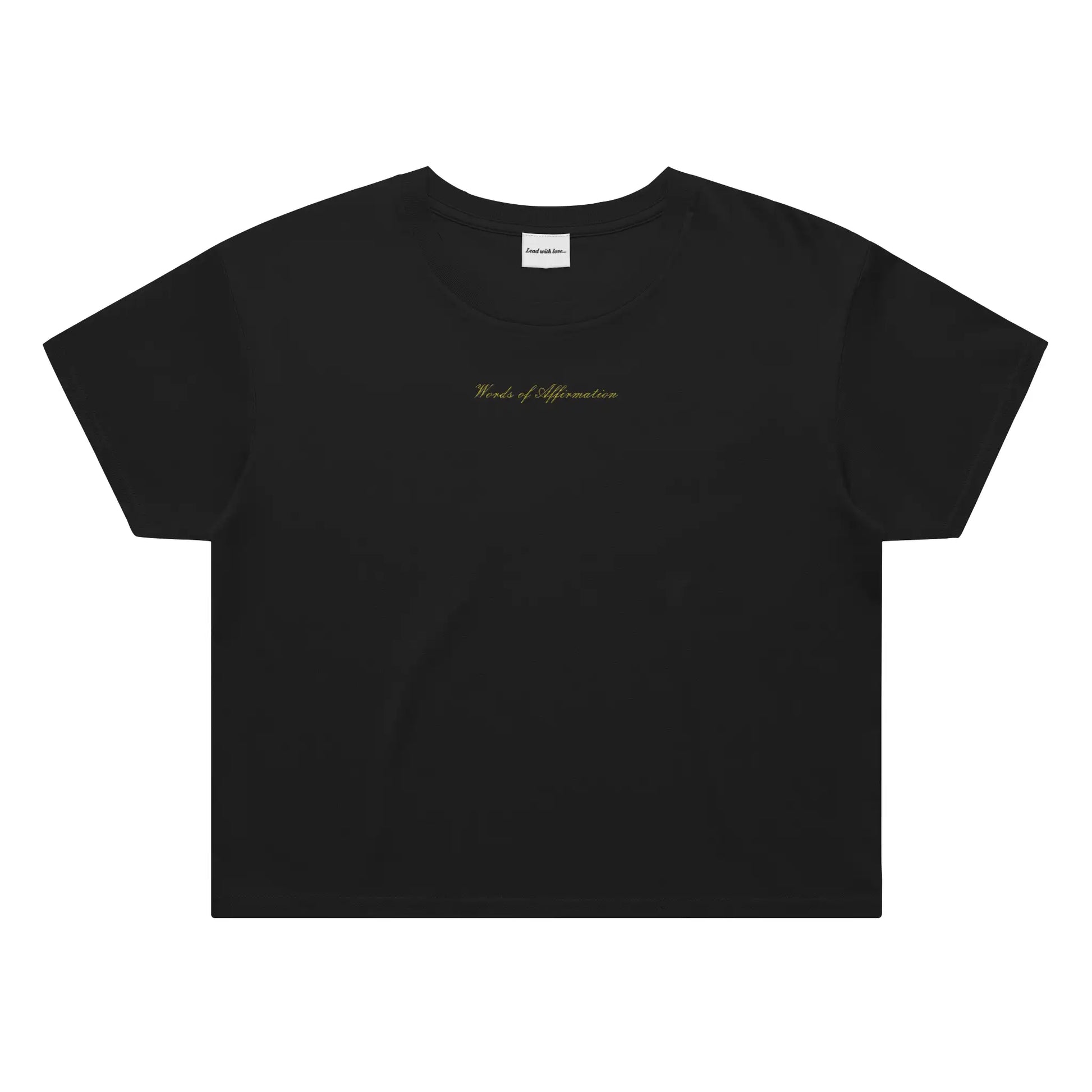 &amp;quot;Words of Affirmation&amp;quot; - Classic Crop Embroidered 