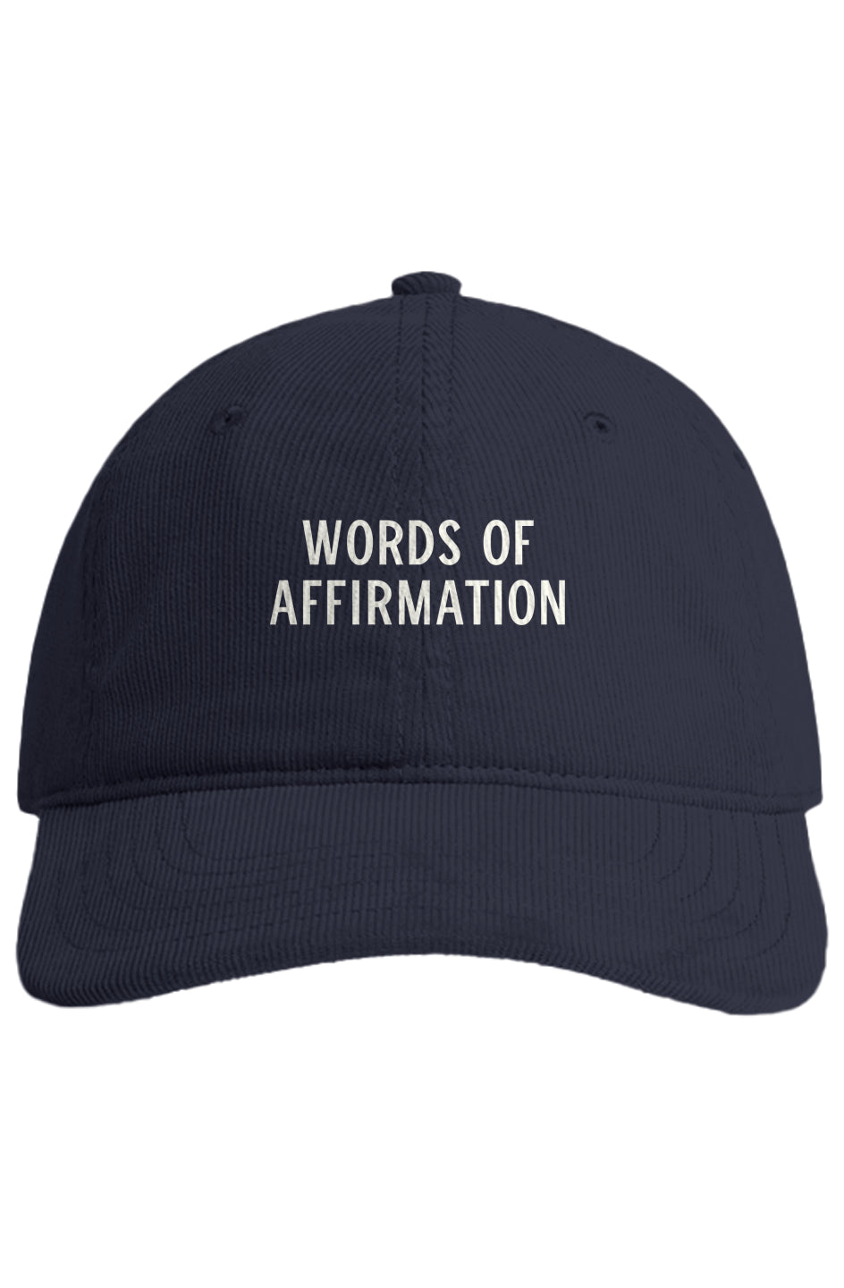 "Words of Affirmation" – Embroidered Cord Cap
