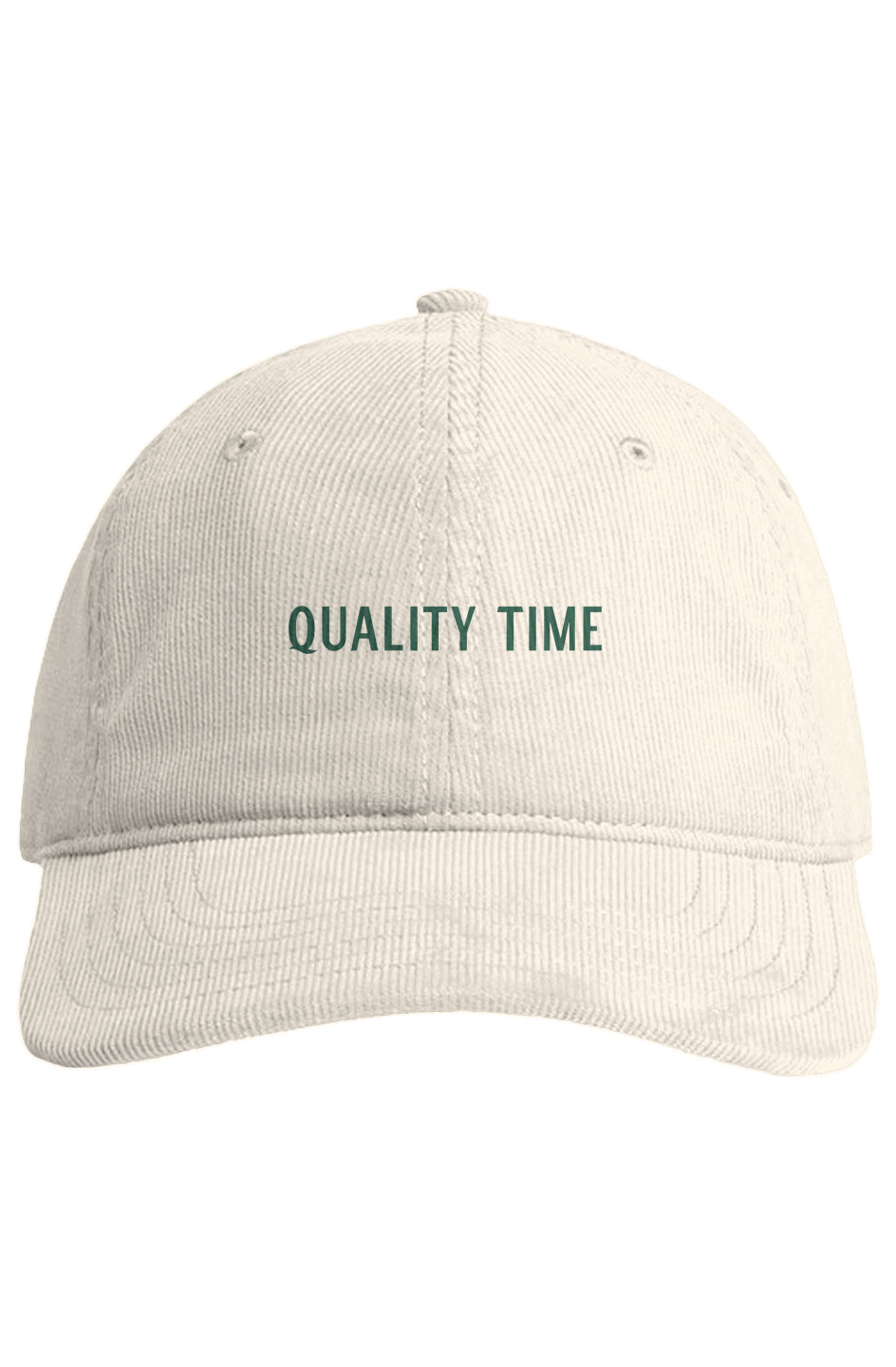 "Quality Time" – Embroidered Cord Cap