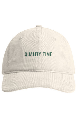 "Quality Time" – Embroidered Cord Cap
