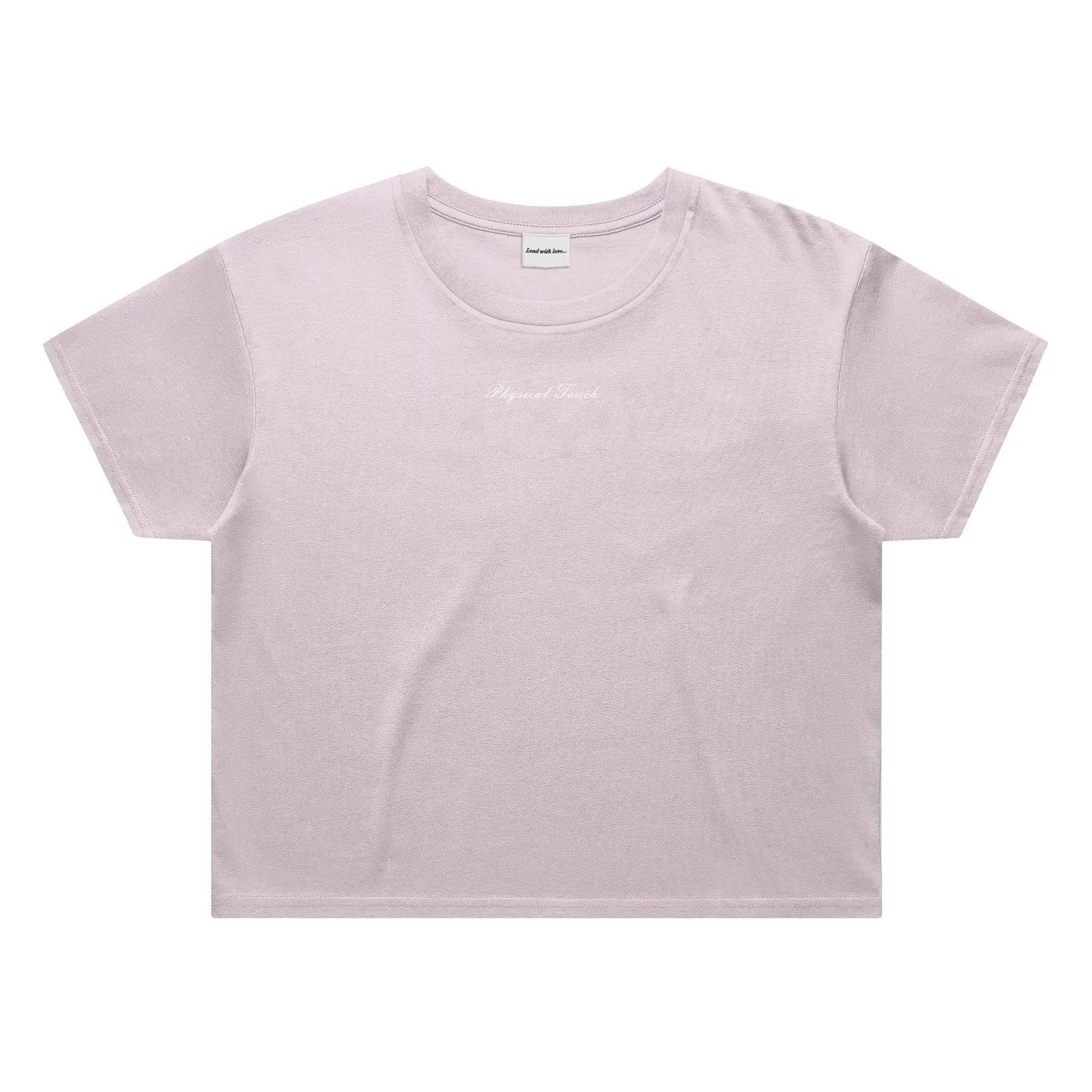 "Physical Touch" – Classic Crop Embroidered Tee