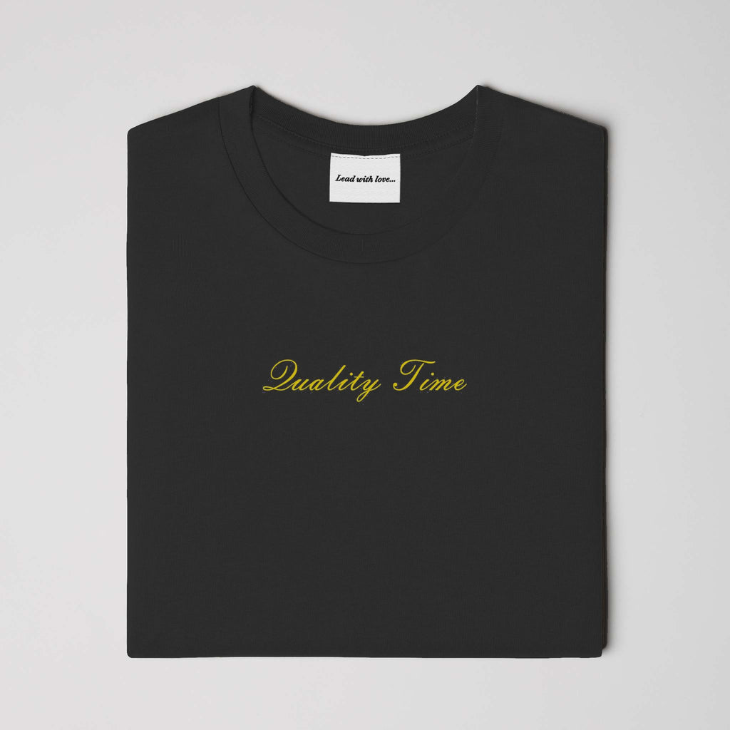 "Quality Time" – Embroidered Tee