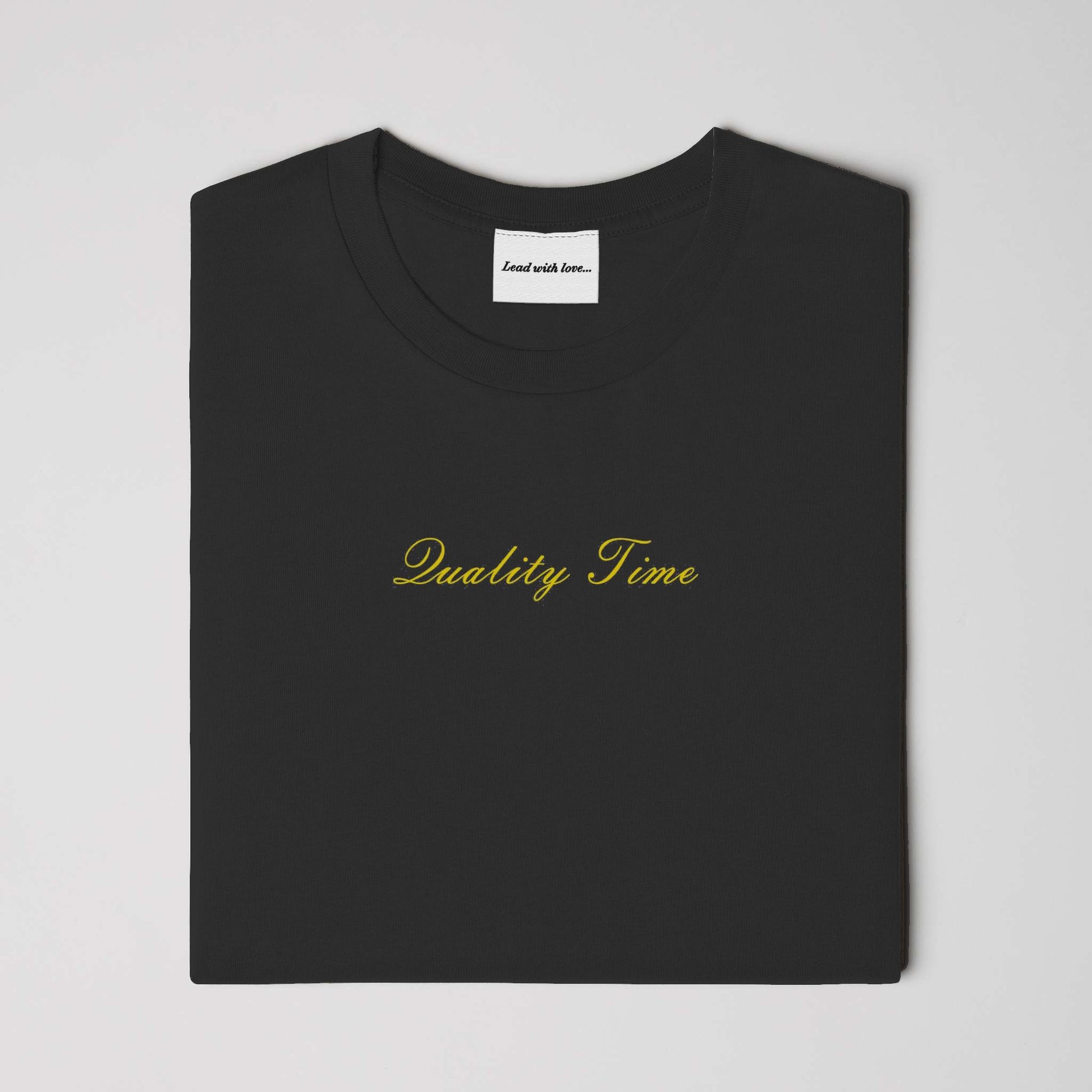 "Quality Time" – Embroidered Tee