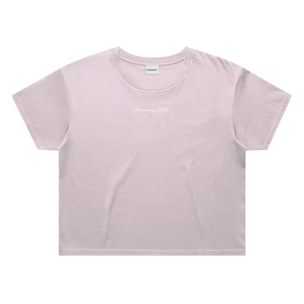 "Receiving Gifts" – Classic Crop Embroidered Tee