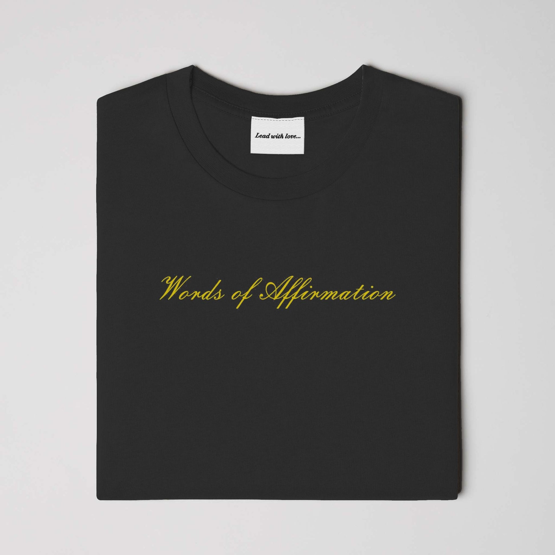 "Words of Affirmation" Embroidered Tee