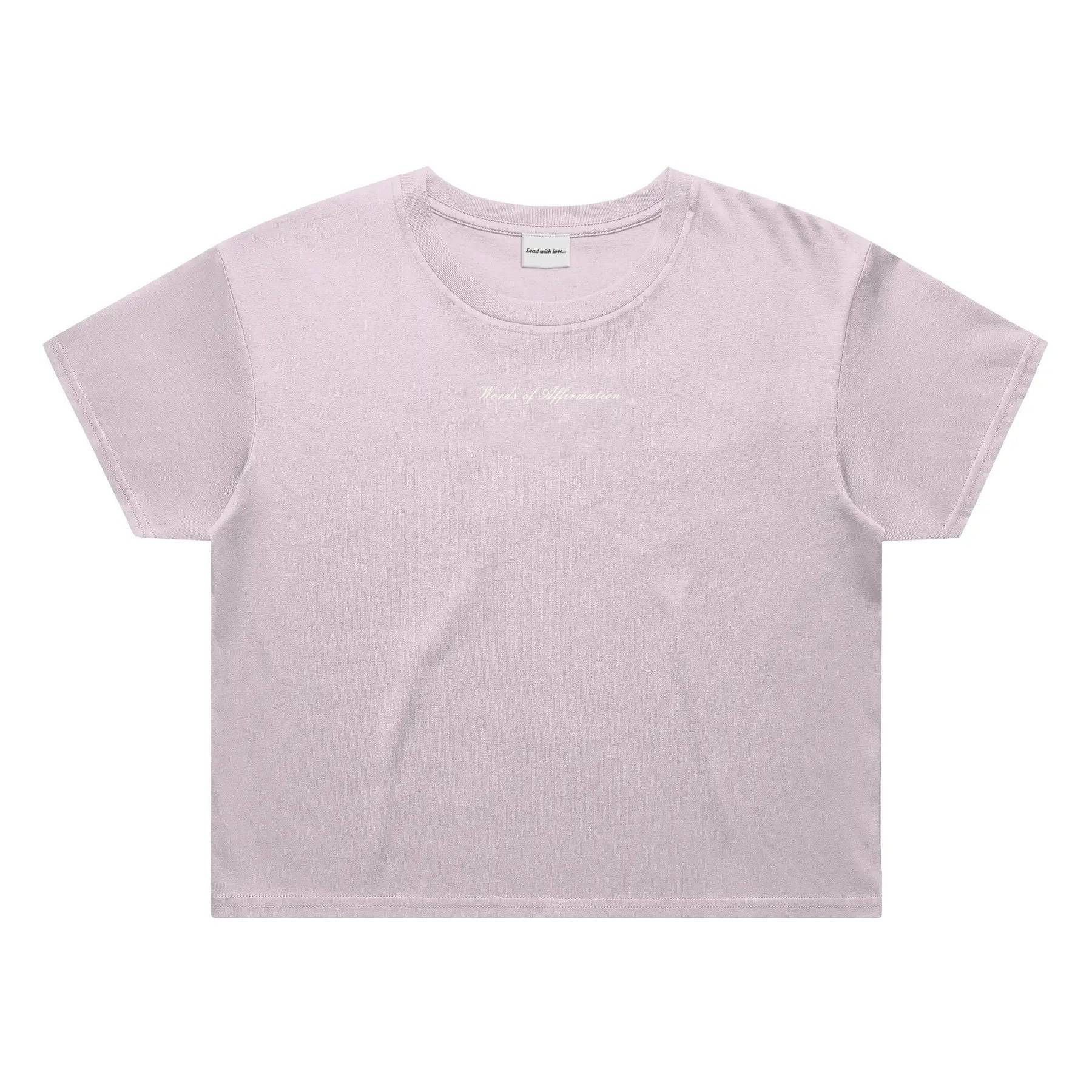 "Words of Affirmation" - Classic Crop Embroidered